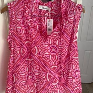 NWT vineyard vines ruffle sleeve top